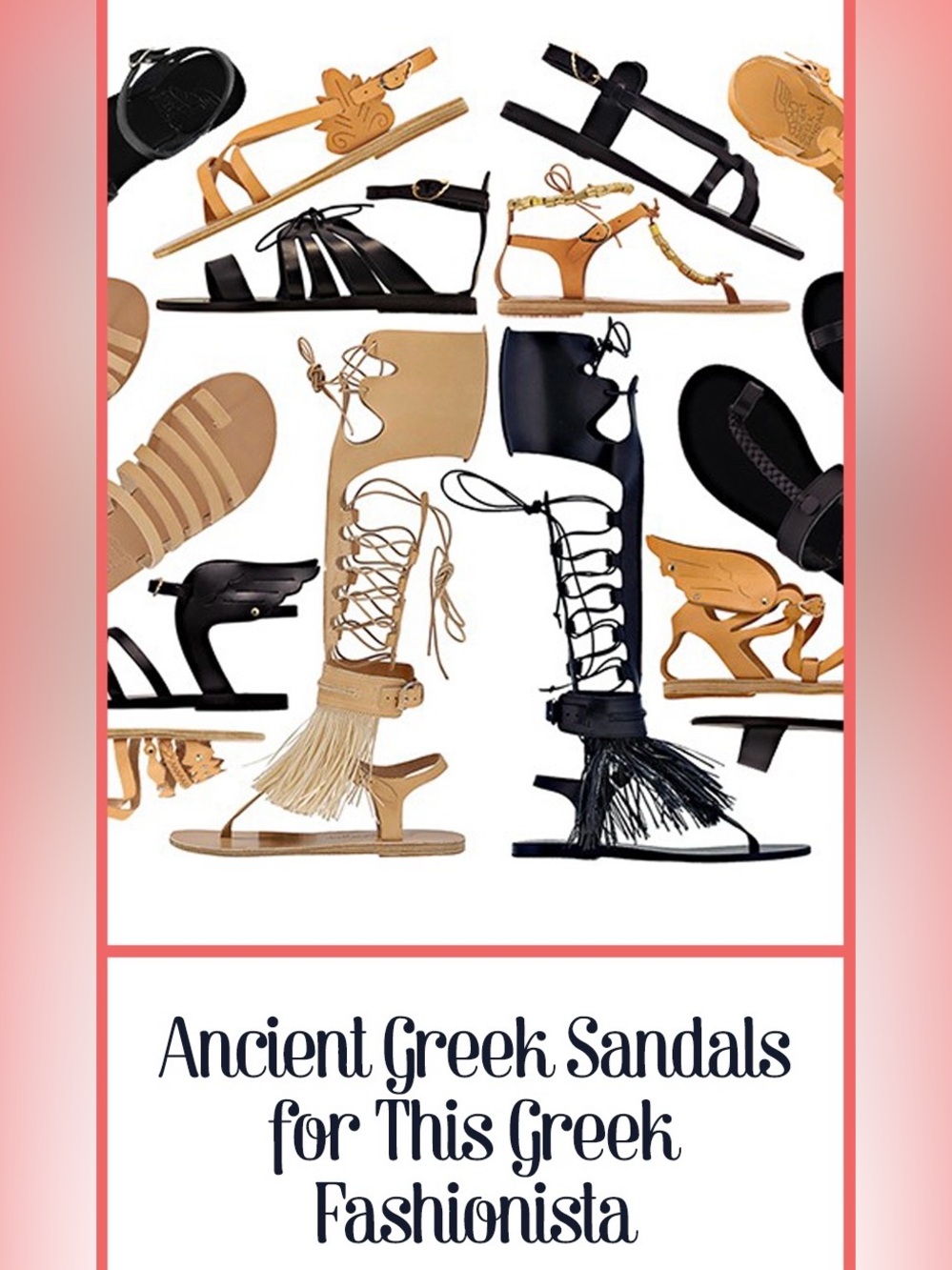 Ancient Greek sandals Gladiator Fringe Knee-High Sandals 7 - Picture 7 of 13